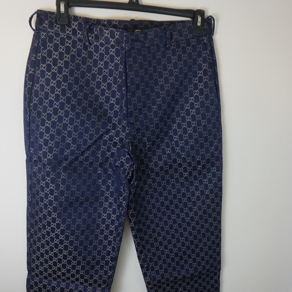 Bravest Studios Jacquard Bones Men's  Pants 34/32 In Navy NWTags - Picture 2 of 7